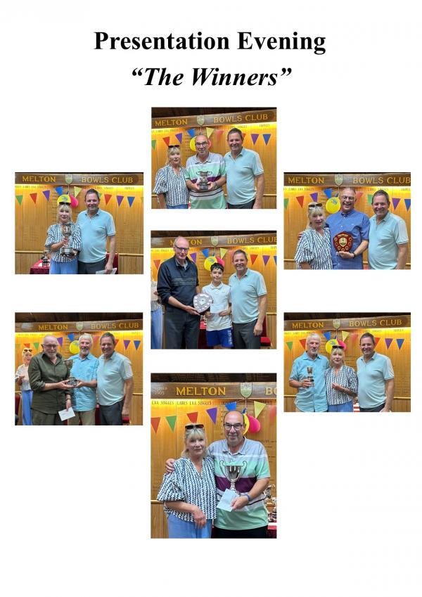 Presentation Evening Winners