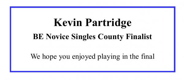 Kevin Partridge Finalist A